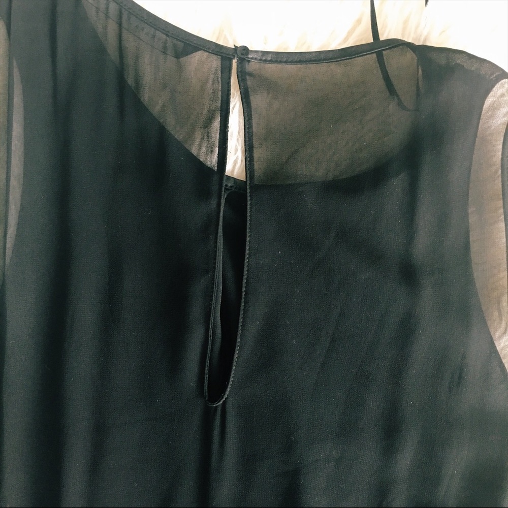 ❌ DONATED❌ Zara || Leather and Lace Cocktail Dress - Picture 4 of 4